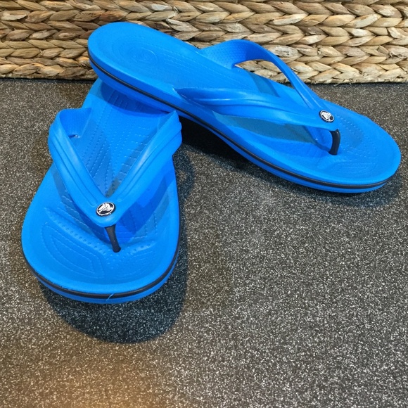 CROCS Blue Men’s Flip-Flops - Picture 1 of 13